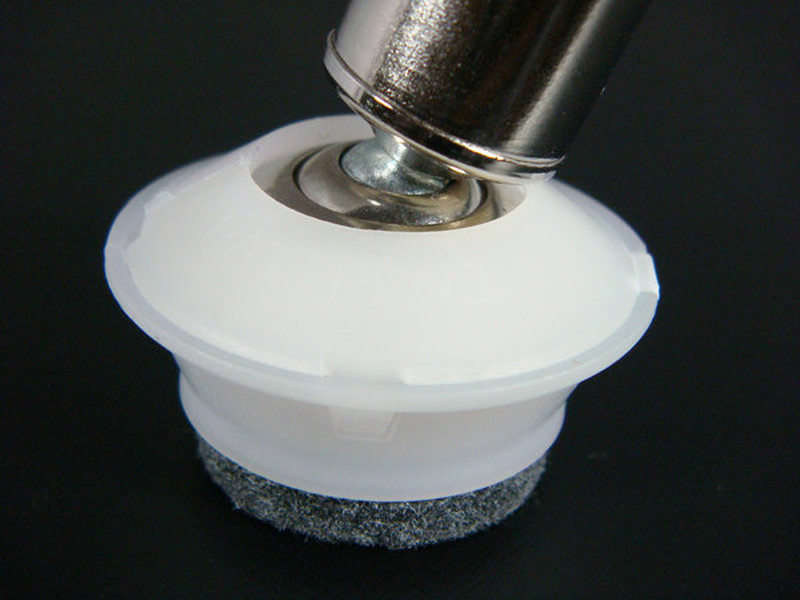 1 Round Clear Insert Plug For Sled Base Chairs 1/2" Diameter For 1/4" Hole. 